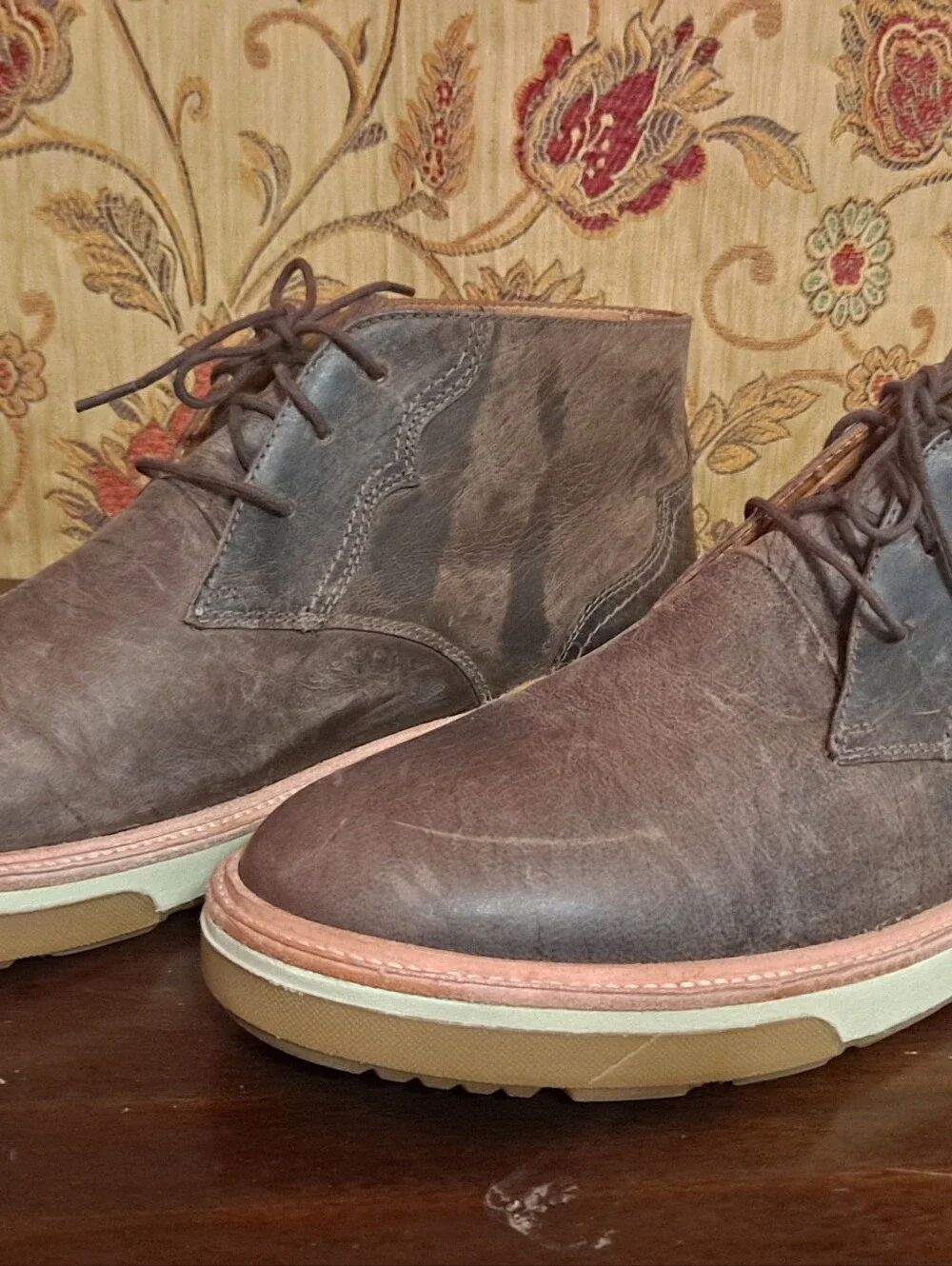 Lucchese After Ride Men's Brown Suede Chukka Boots - Casual Lace-Up Sz 12 W